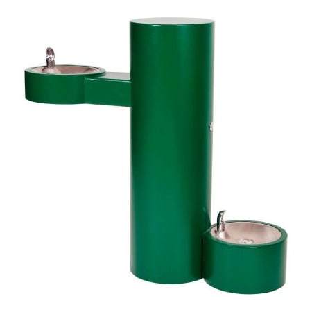 Acorn Controls Murdock Barrier Free Freeze Resistant Pedestal Outdoor Drink Fountain W/ Pet Fountain GRJ85-PF-FRU2